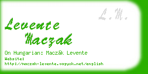 levente maczak business card